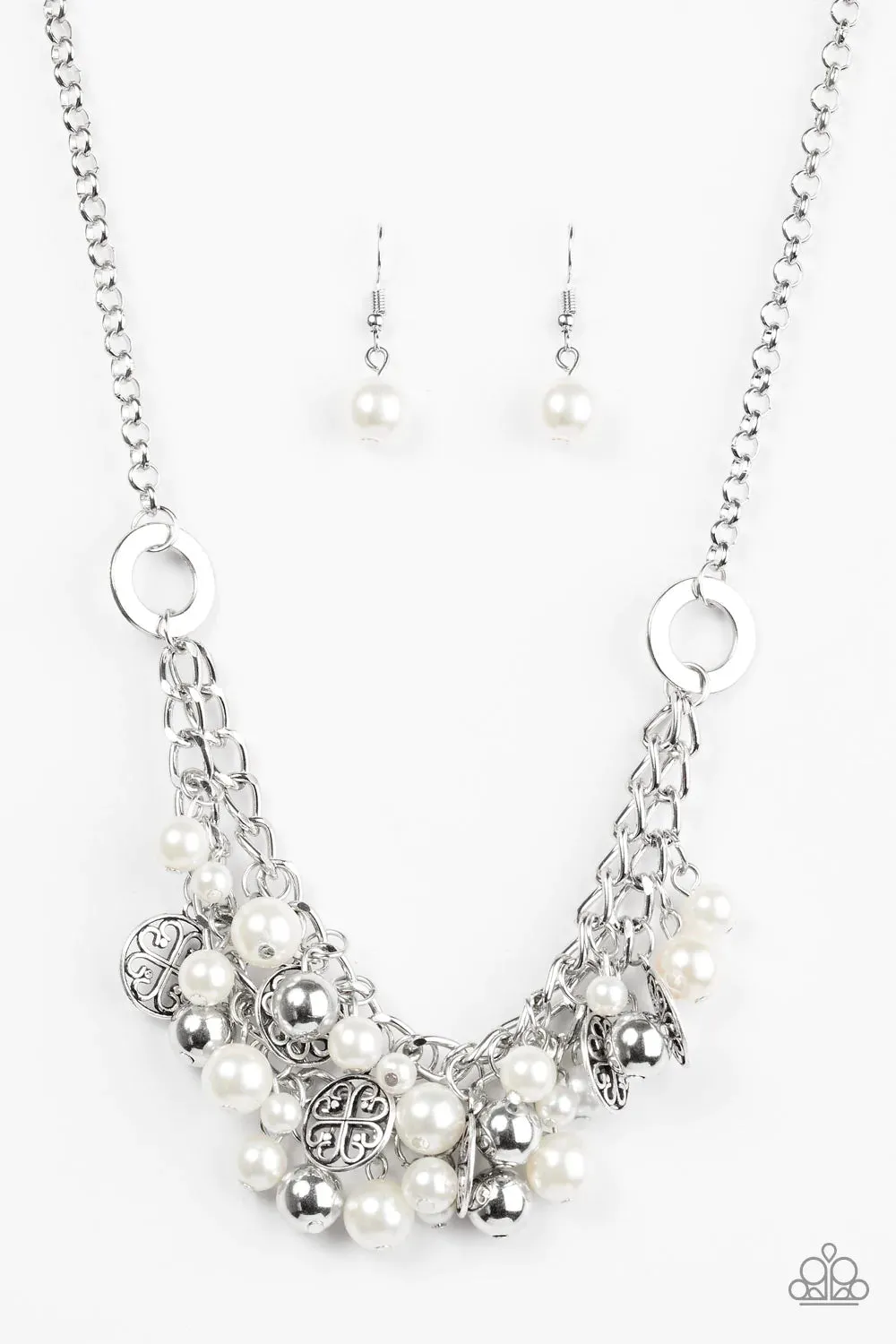 Paparazzi Necklace ~ Cinderella Glam - White