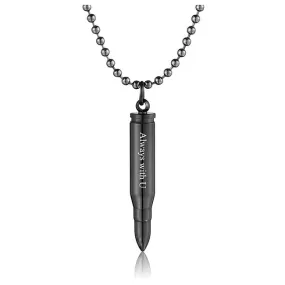 Personalized Bullet Pendant Urn Necklace for Ashes | Jovivi