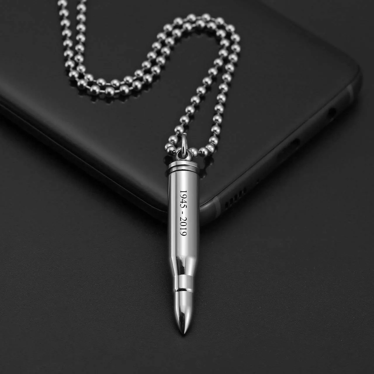 Personalized Bullet Pendant Urn Necklace for Ashes | Jovivi