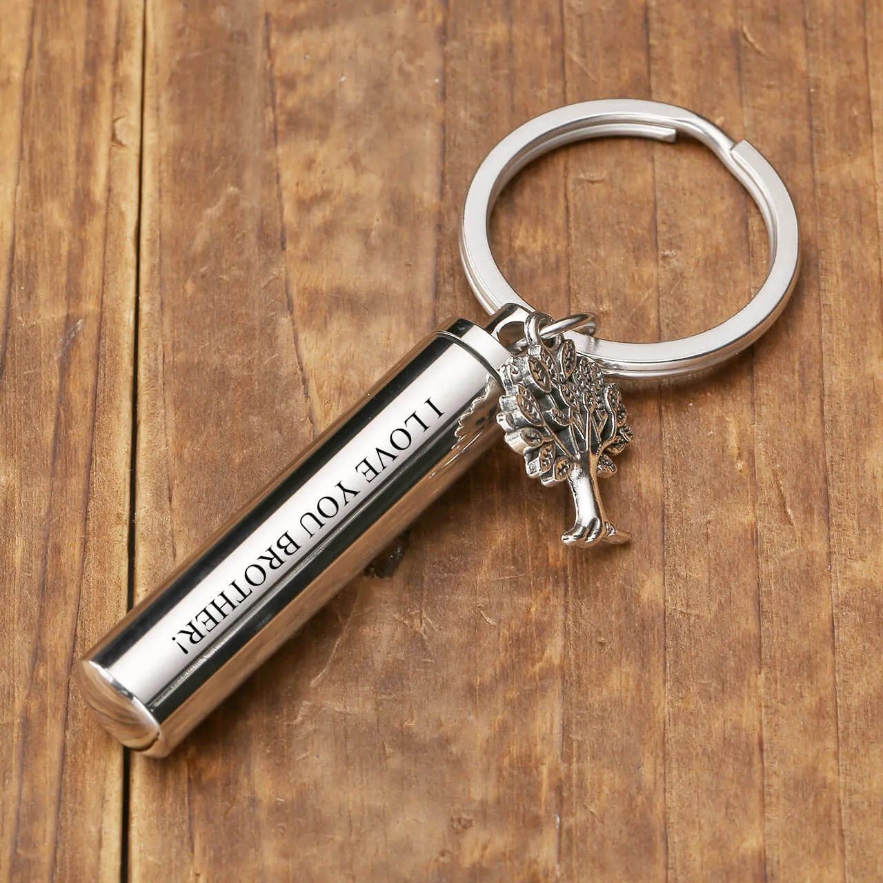 Personalized Cylinder Locket Urn Keychain for Ashes | Jovivi