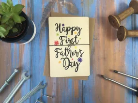 Printed Wooden Wish Bracelet - Happy First Father's Day