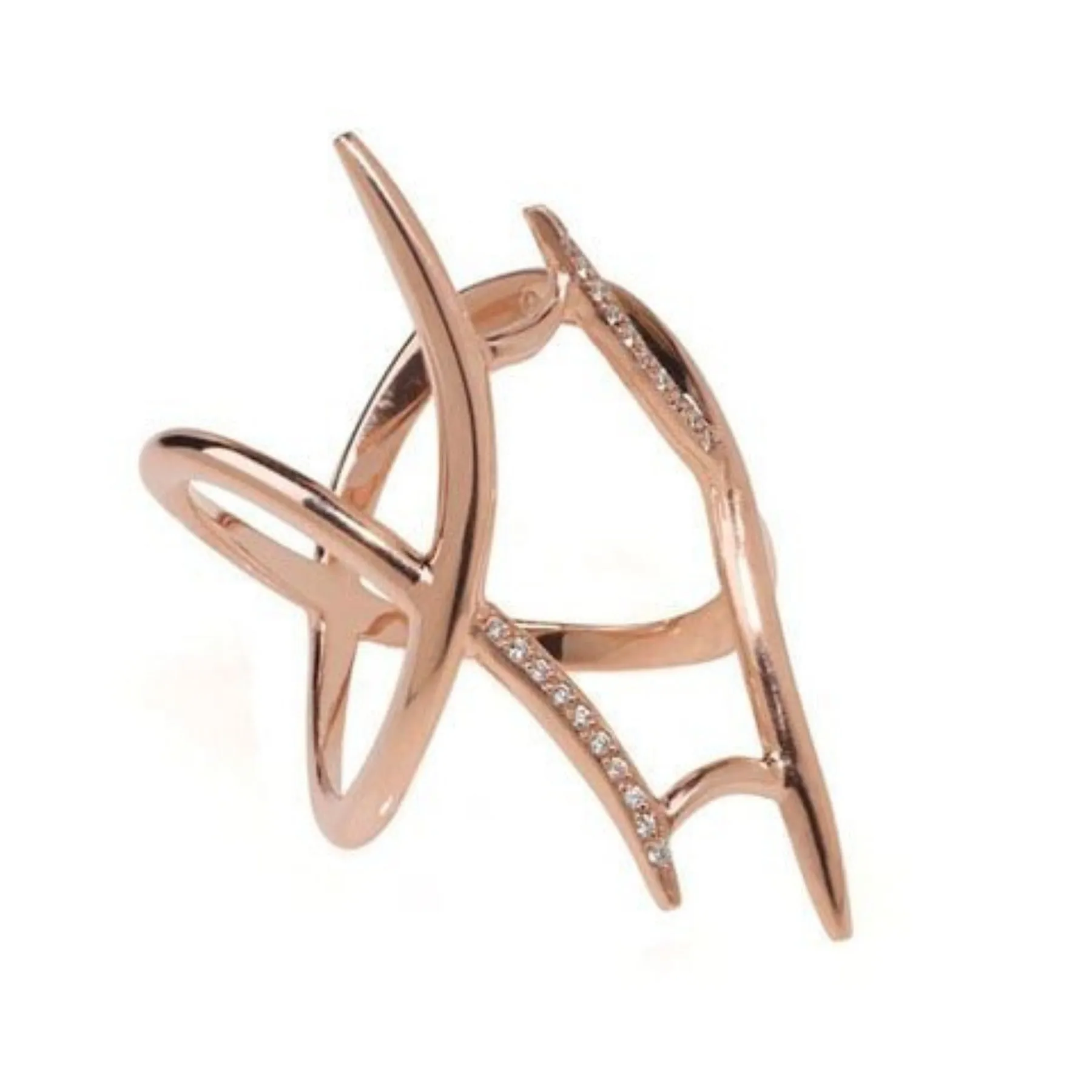 Rose Gold Spike Knuckle Ring