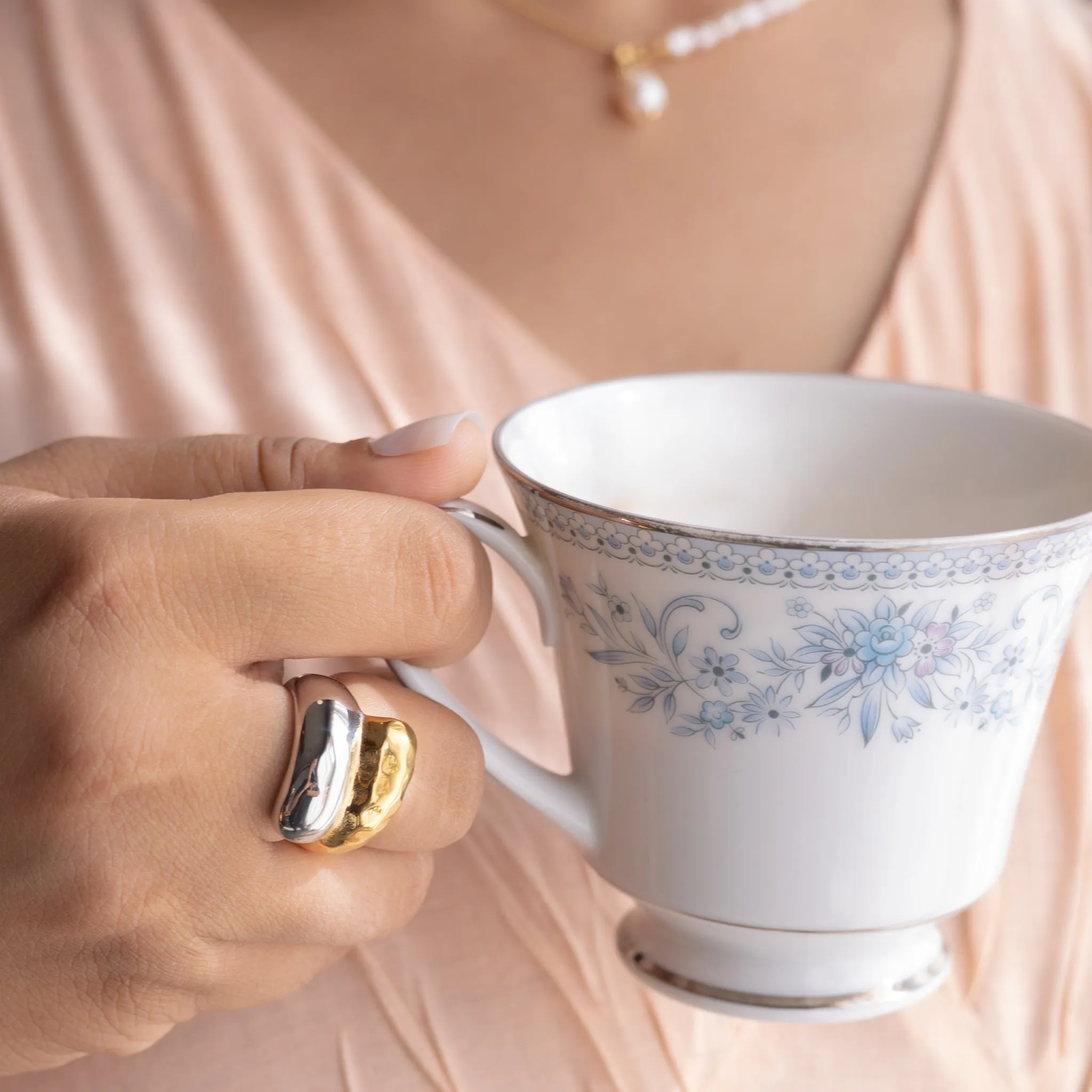 Seashore Hammered Unisex Ring