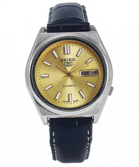 Seiko 5 Automatic 7009A Golden Dial 17 Jewels Men's Watch