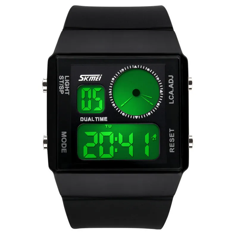 Skmei Fashion Casual Watches Relogio Seven colourful Military Sports Style Led Digital Watch Men Women Multifunction Wristwatch