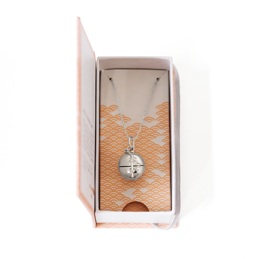 Sphere   Wand Locket - Silver