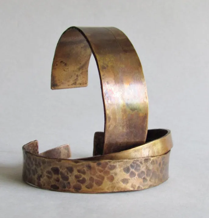 Stacking Bronze Cuff Set - 19th Anniversary Gift