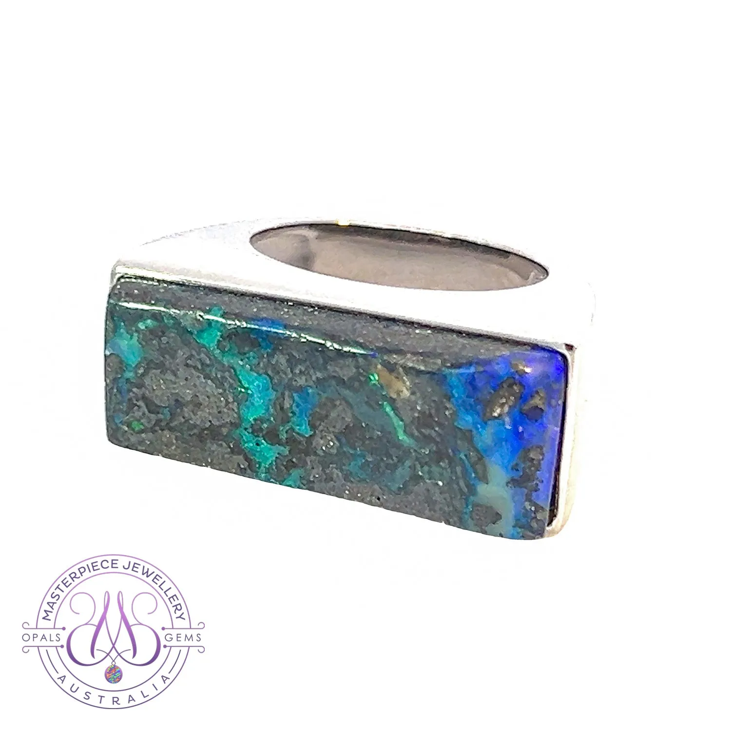 Sterling Silver Boulder Opal 15.58ct ring