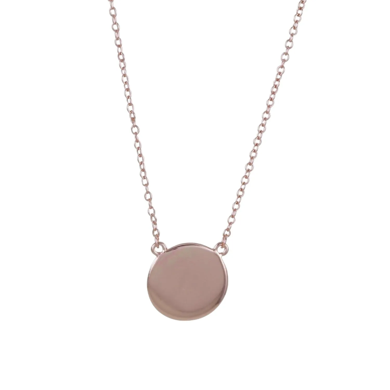 Sterling Silver Disk Design Necklace