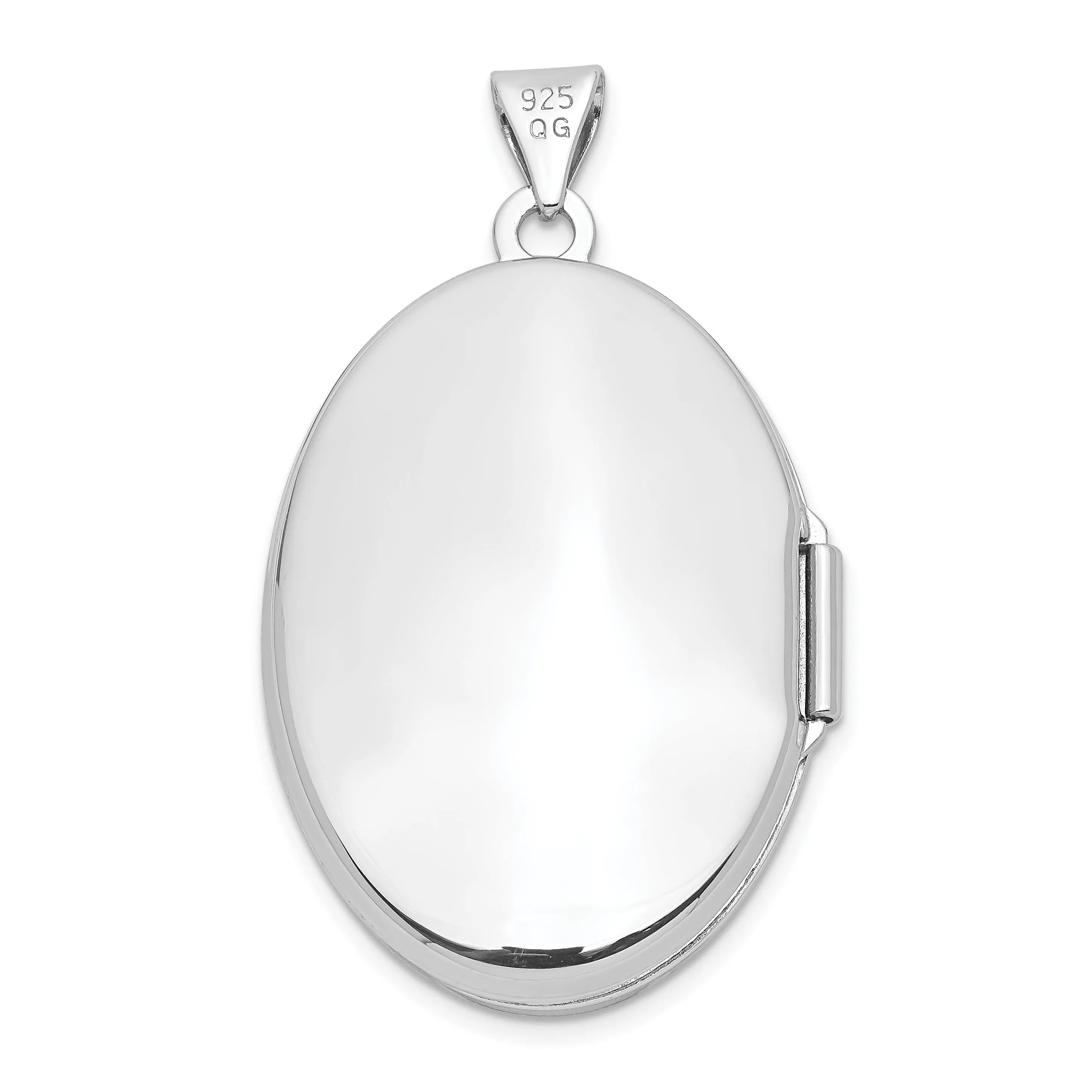 Sterling Silver Polished 26MM 2-Frame Oval Locket