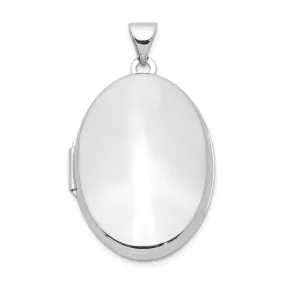 Sterling Silver Polished 26MM 2-Frame Oval Locket