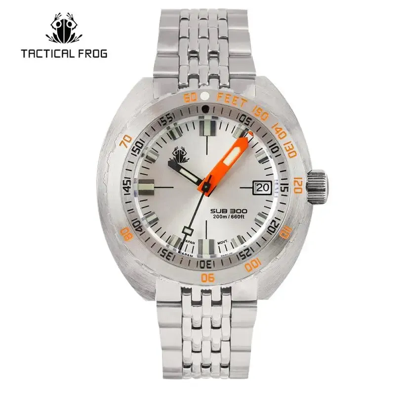 Tictical Frog Watch V3 for Men SUB300T Army Dial Sapphire NH35 Automatic Mechanical Watches 20ATM Waterproof Luminous Religio