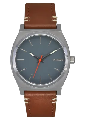 Time Teller Leather - Lt Gunmetal / Basalt / Sienna