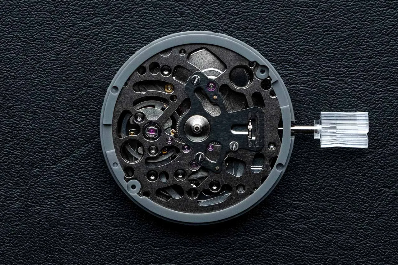 TMI NH72A Movement by Seiko (Gun Silver Skeleton Movement)