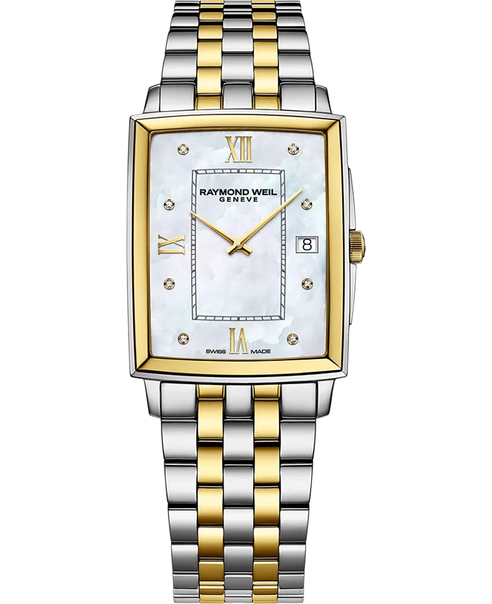 Toccata Men's Classic Rectangular Two-Tone Diamond Watch,37 x 29 mm - 5425-STP-00995