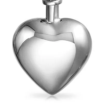 Tree Of Life Heart Shape Photo Locket Urn Pendant .925 Sterling Silver