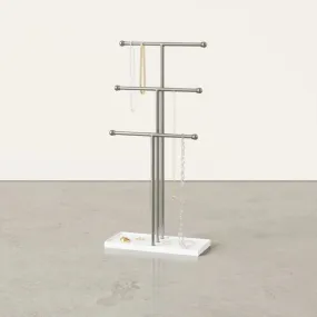 Trigem Jewellery Stand White/Nickel