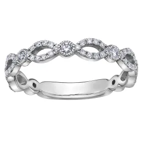 Unique Scalloped Diamond Band