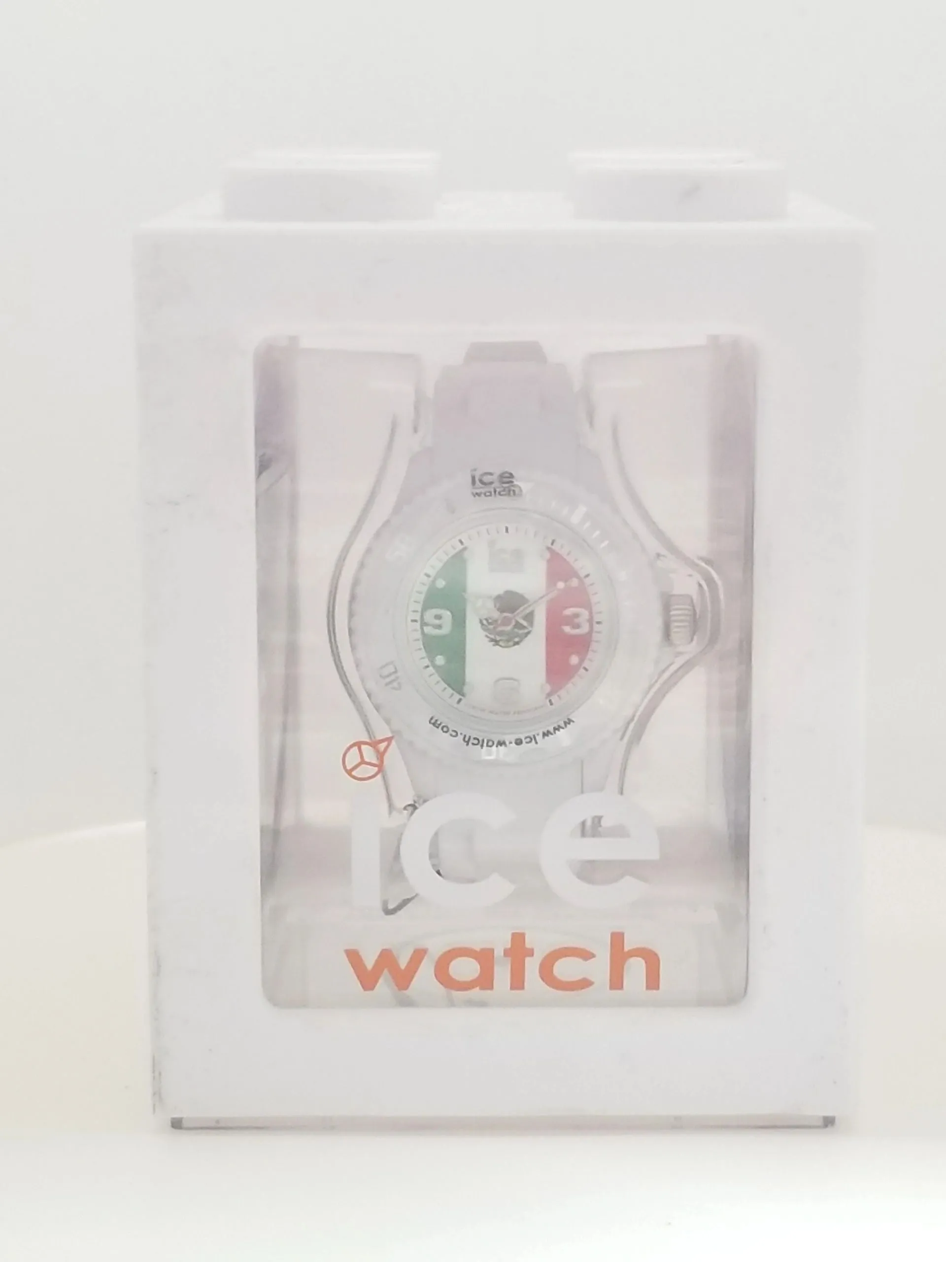 White ICE Watch w/ Mexico Flag Face Design