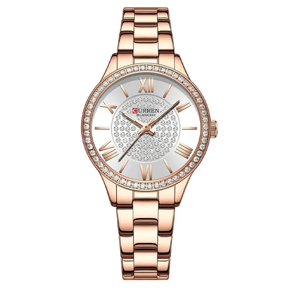 Women's Casual Stainless Steel Watch With Quartz Movement