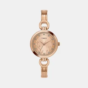 Women's Rose Gold Analog Stainless Steel Watch TWEL11436